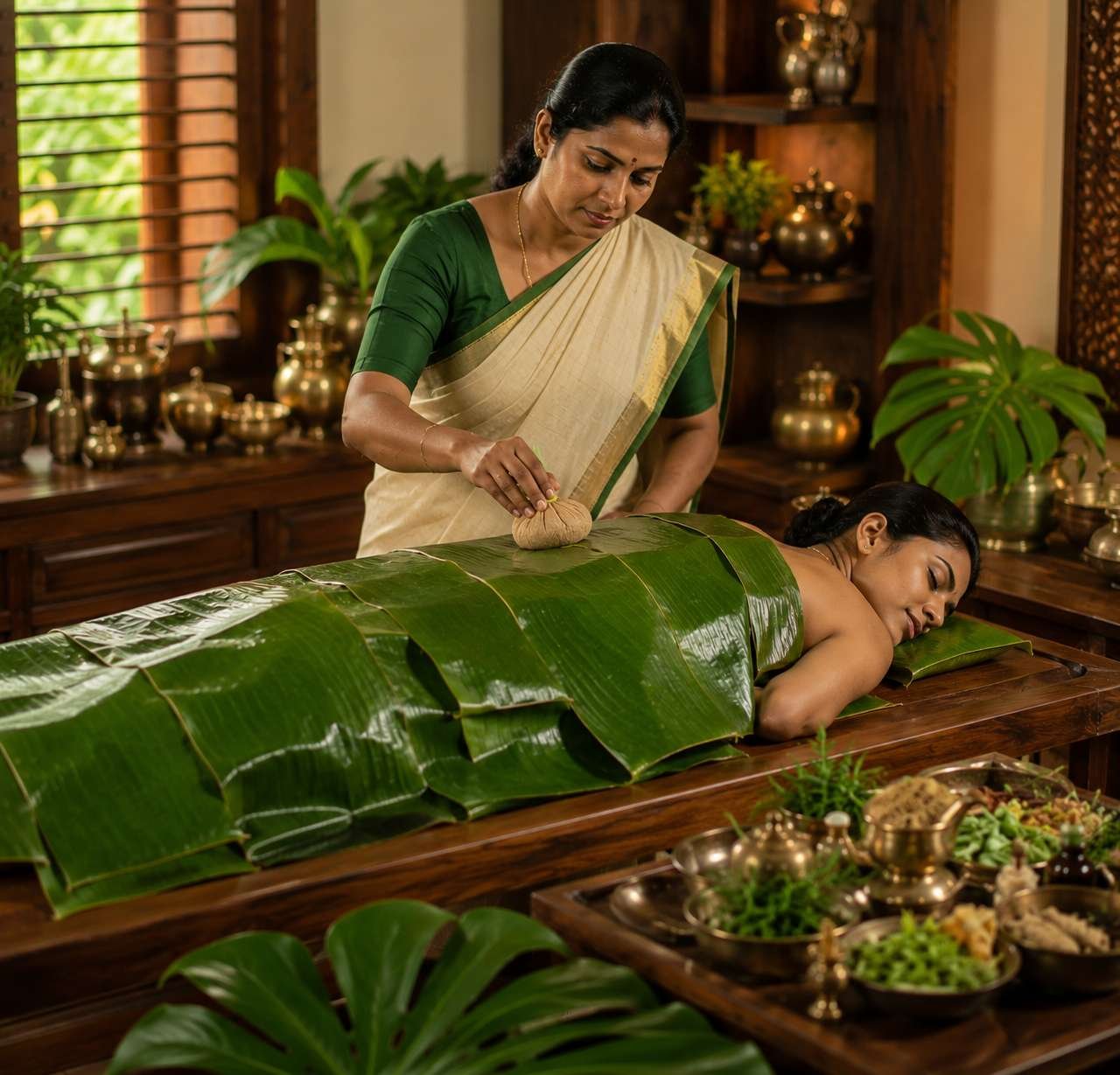 Valai Ilai Therapy (Banana Leaf Therapy) 2